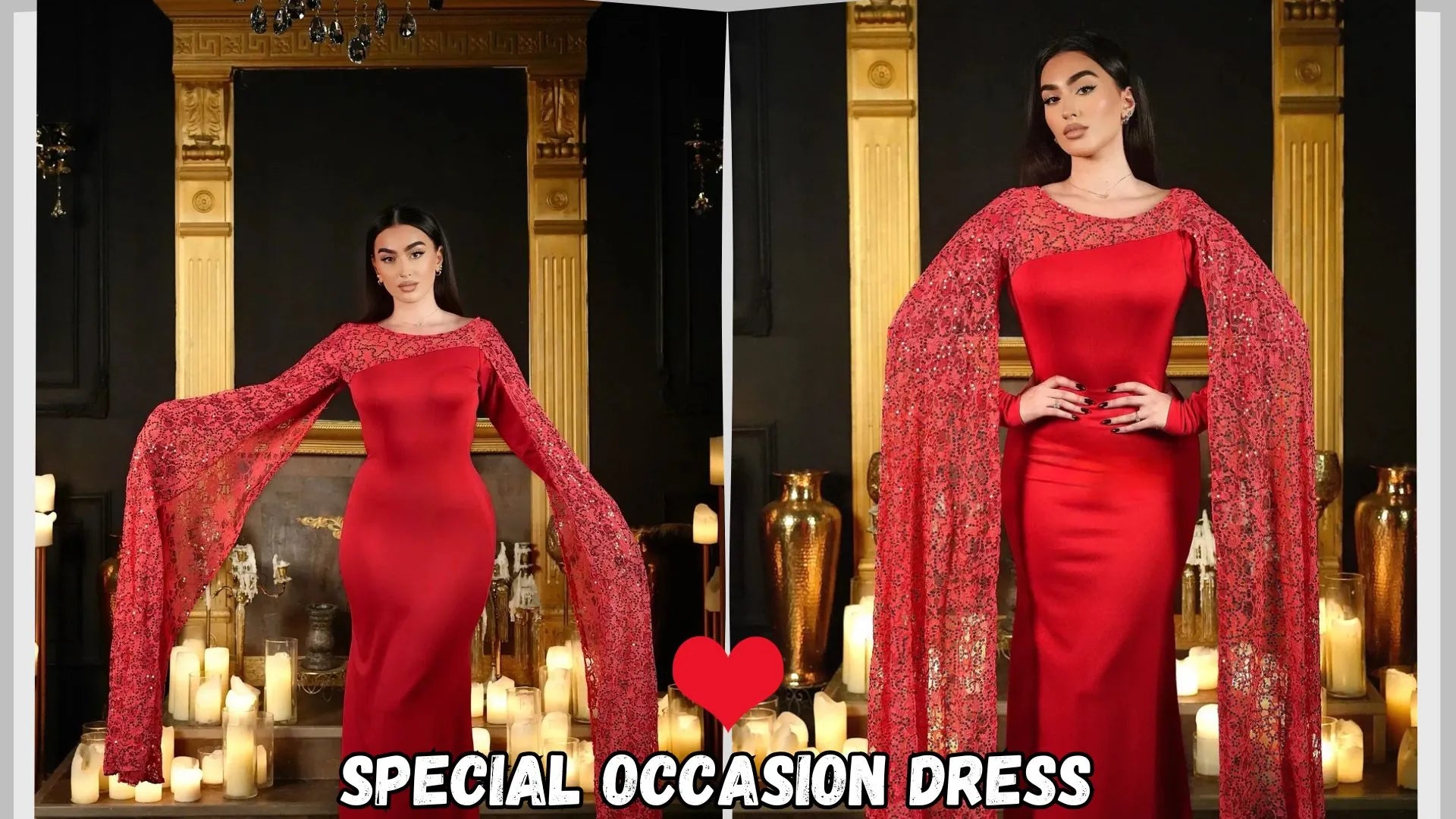 Special Occasion Dress Red Jellabiya