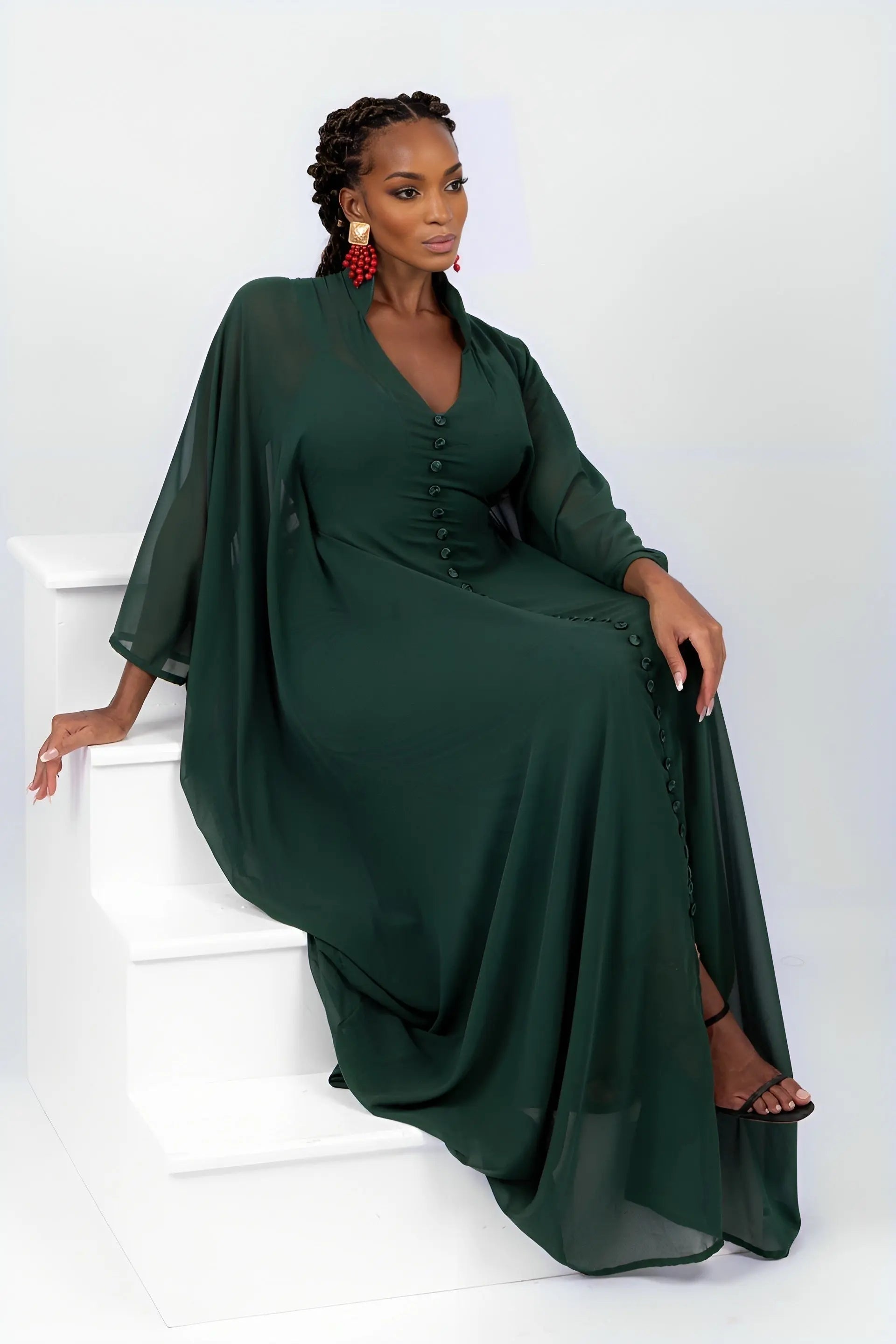 Maary Kaftan | Long Kaftans | Silk Kaftan Dress | White Kaftan