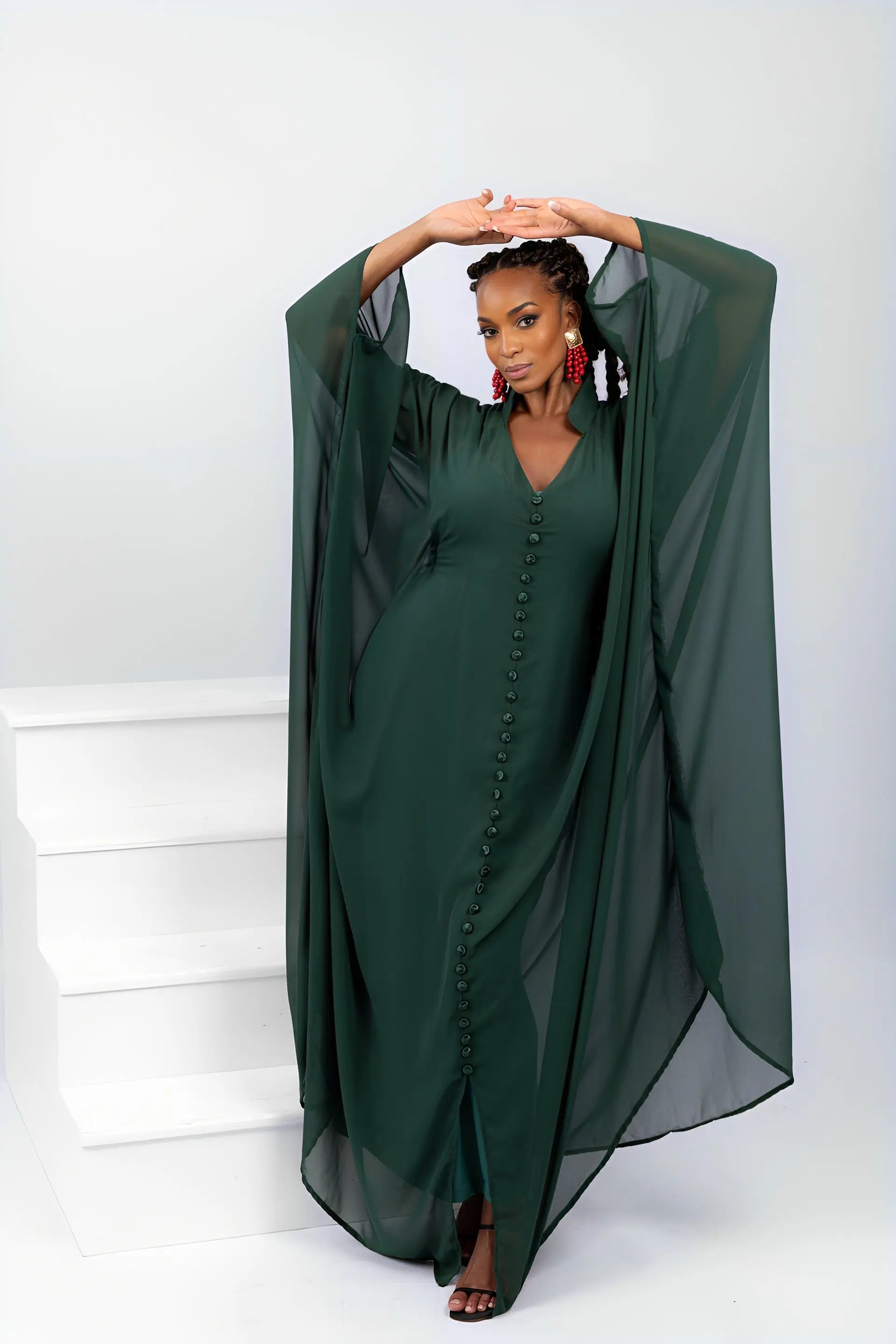 Maary Kaftan | Long Kaftans | Silk Kaftan Dress | White Kaftan