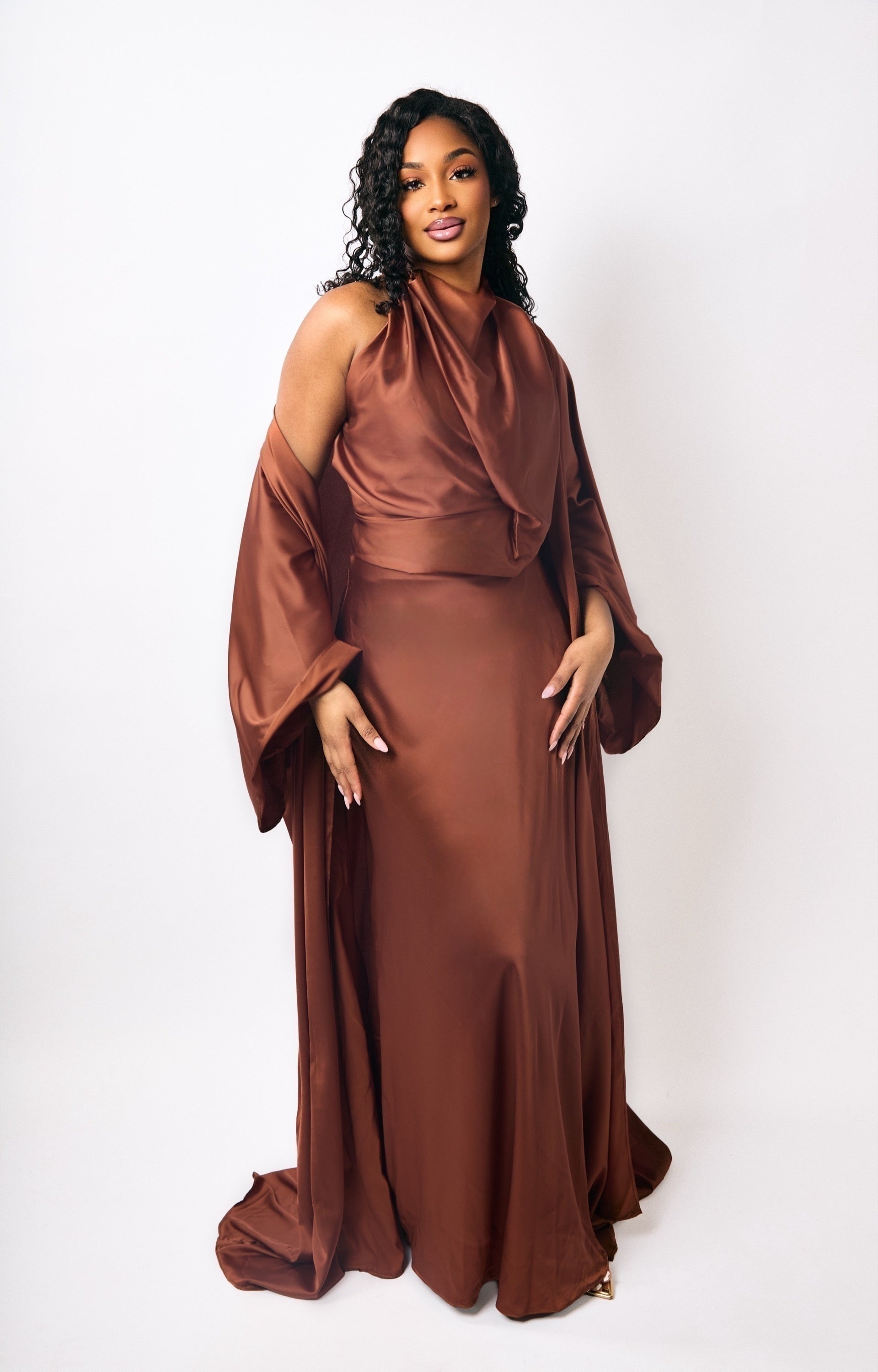 Malaika Draped Dress – Jellabiya