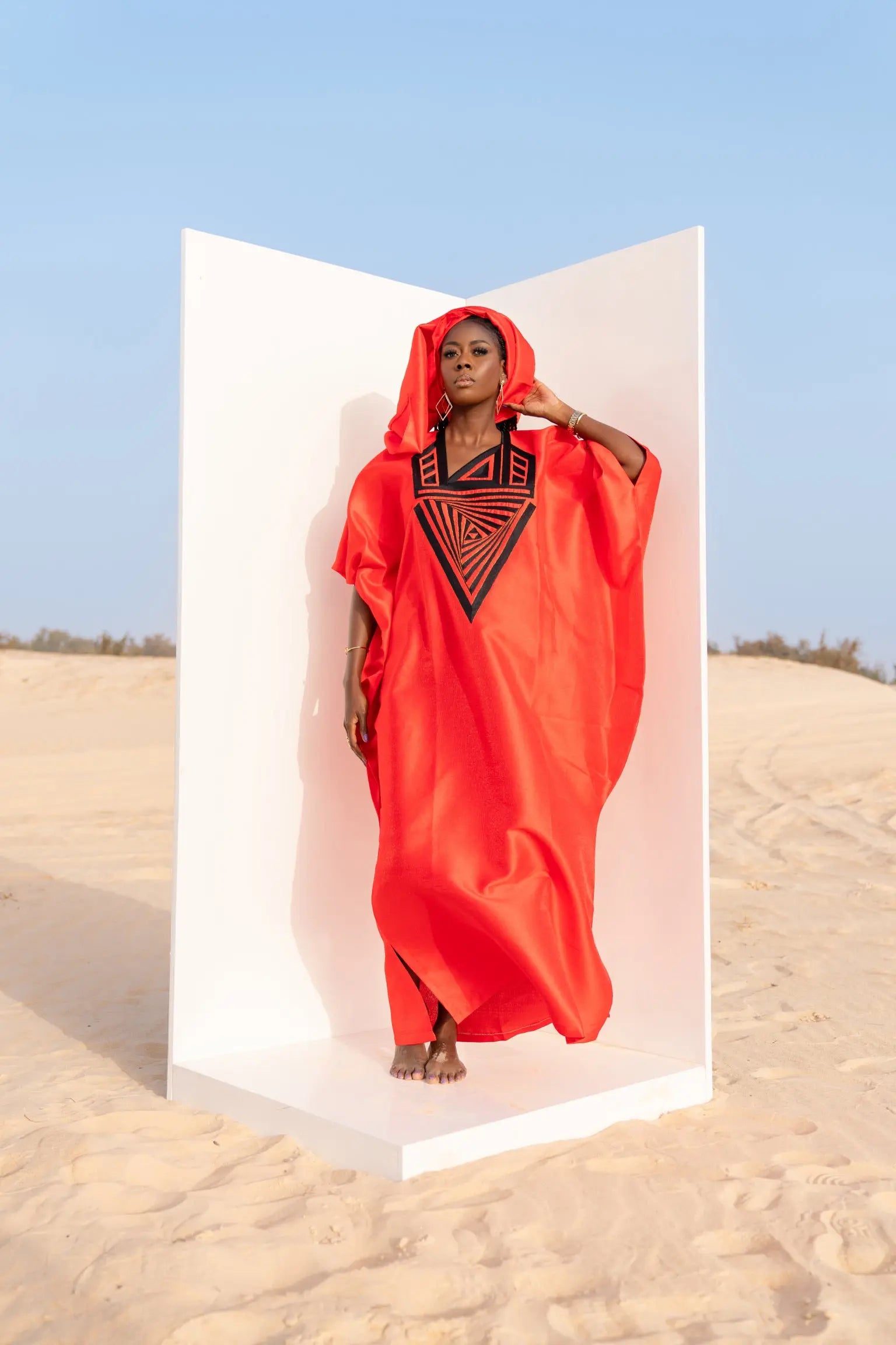 Red/Black Sagnse Bubu – Jellabiya
